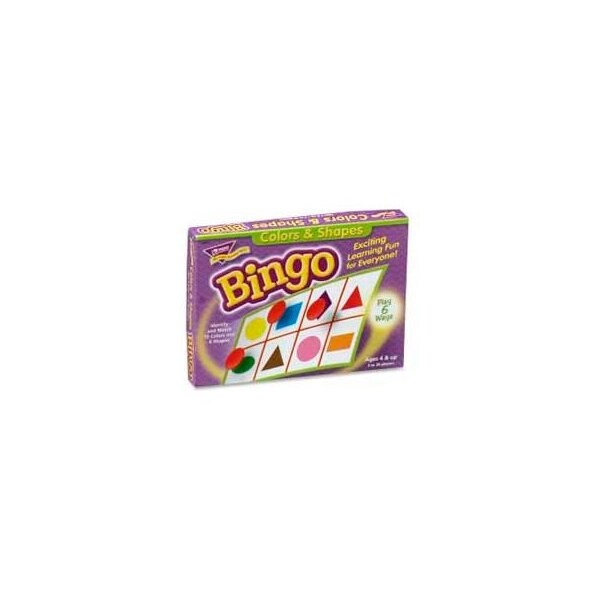Trend Enterprises Trend Colors & Shapes Bingo Game, 3 to 36 Players, 1 Box T6061 - main